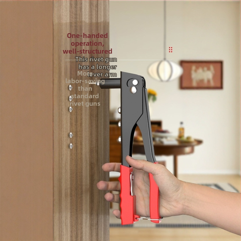 Ръчна риветна пушка, стоманена конструкция, за слепи заковавки и панти за баня