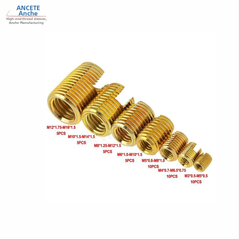 Самона́резни втулки за винтове 302 тип, въглеродна стомана, комплект за възстановяване на резба, 50 бр., комбиниран пакет