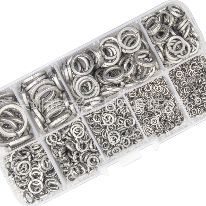 GB93 стандартна пружинна шайба – комплект от 600 броя, в кутия, Wagao марка, материал клас 8