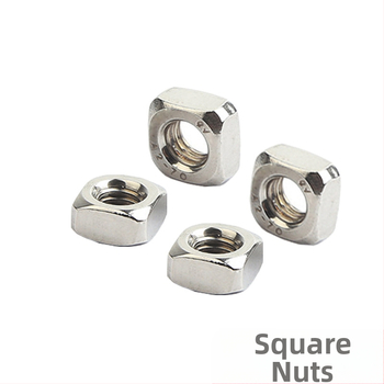 Заключваща квадратна гайка от 304 неръждаема стомана, закръглени ъгли, DIN557, тънък профил, A2-70