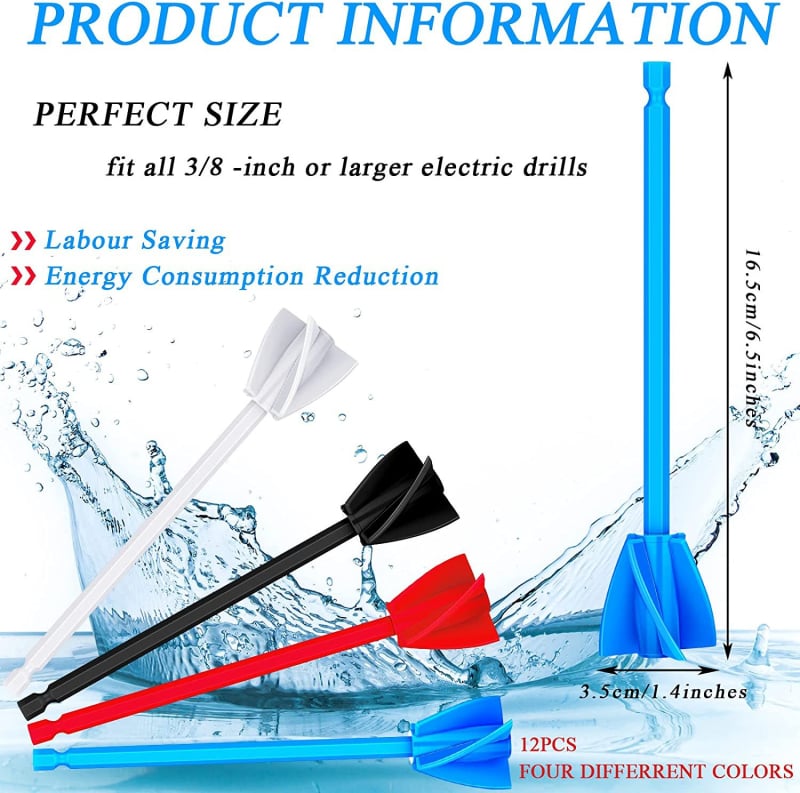 Festékkeverő bit kiegészítő — ABS műanyag, gyanta kézművesség, PP zacskós csomagolás