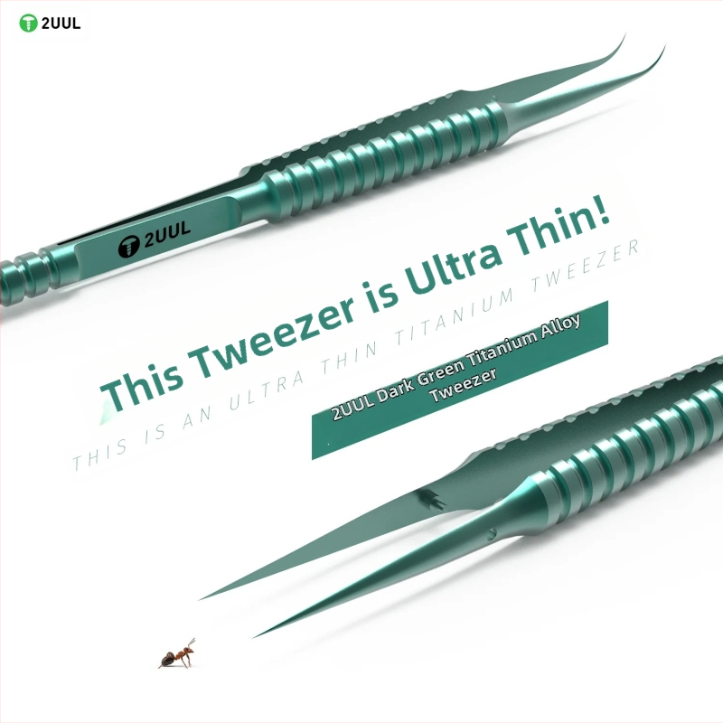 2UUL пинсети за ремонт на мобилни телефони от титановата сплав – прецизни върхове, прави или извити, ръчно полиран, изключително твърди