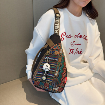 Denimová crossbody taška - mestská jednoduchosť, vertikálny štvorcový tvar, zapínanie na zips