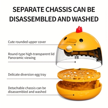 Инкубатор за пилета с USB захранване, прозрачен наблюдателен прозорец, единична опаковка