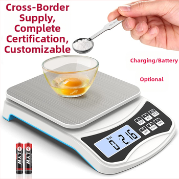 CX-598 konyhai digitális mérleg (0,5–10 kg, elektronikus mérés, AAA/USB tápegység)