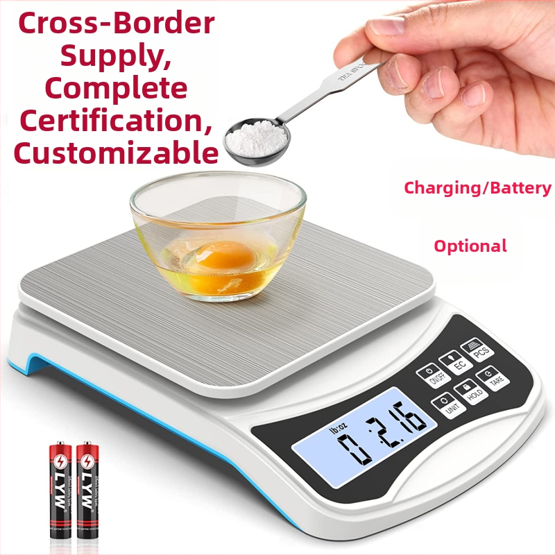 CX-598 konyhai digitális mérleg (0,5–10 kg, elektronikus mérés, AAA/USB tápegység)