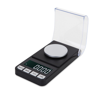 Tikslus papuošalų svarstykles, modelis 188A, apkrova 50 g/0.001 g, matmenys 7.4×14.2×3.6 cm, elektroninės, maitinimas USB arba 2x AAA