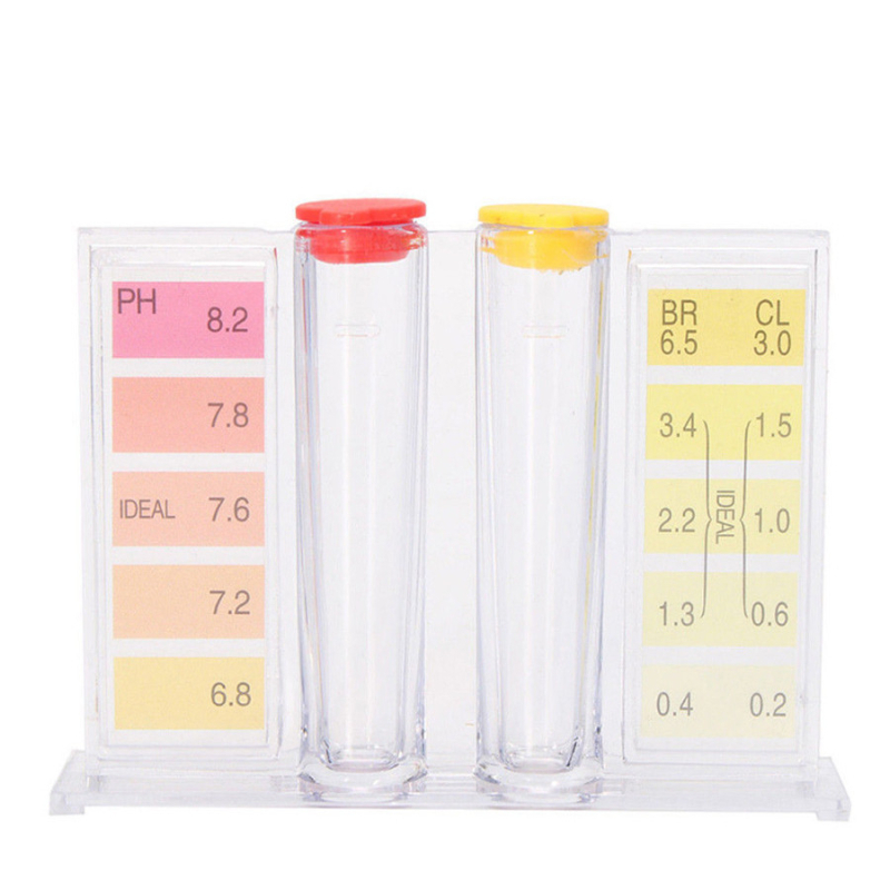 Baseini veekvaliteedi testkomplekt – pH-i ja kloori mõõtmine, vees lahustuvad reagendid kaasas