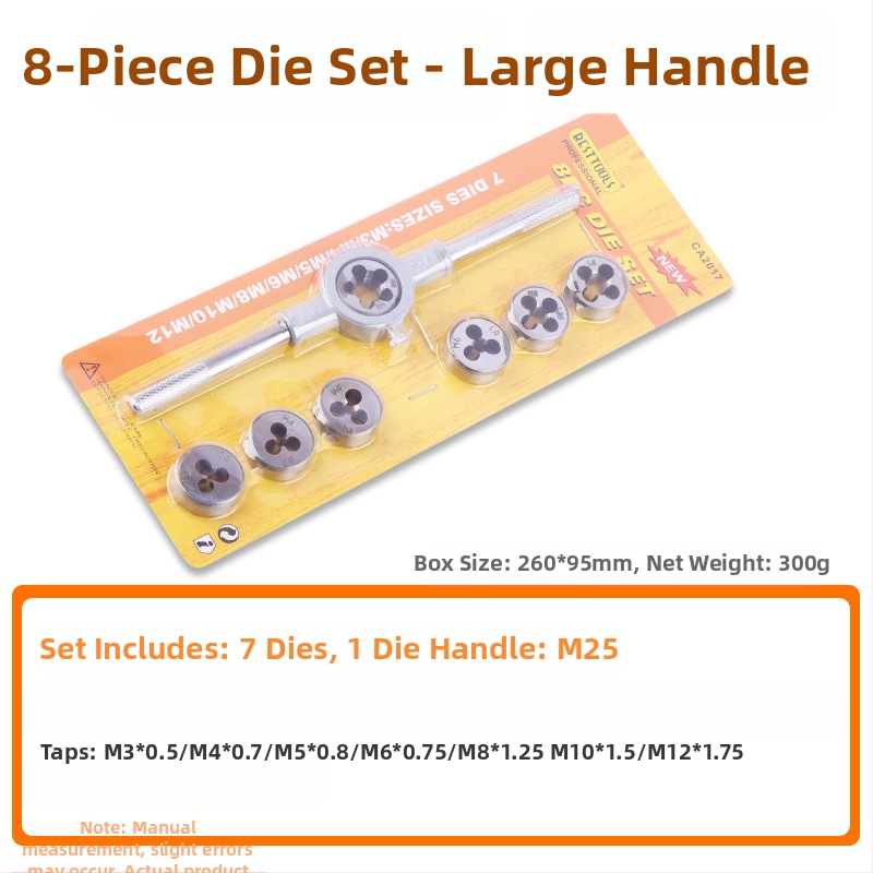 Tap and Die Set – Hand Taps and Dies, 12-Piece, Thread Tapping Tools