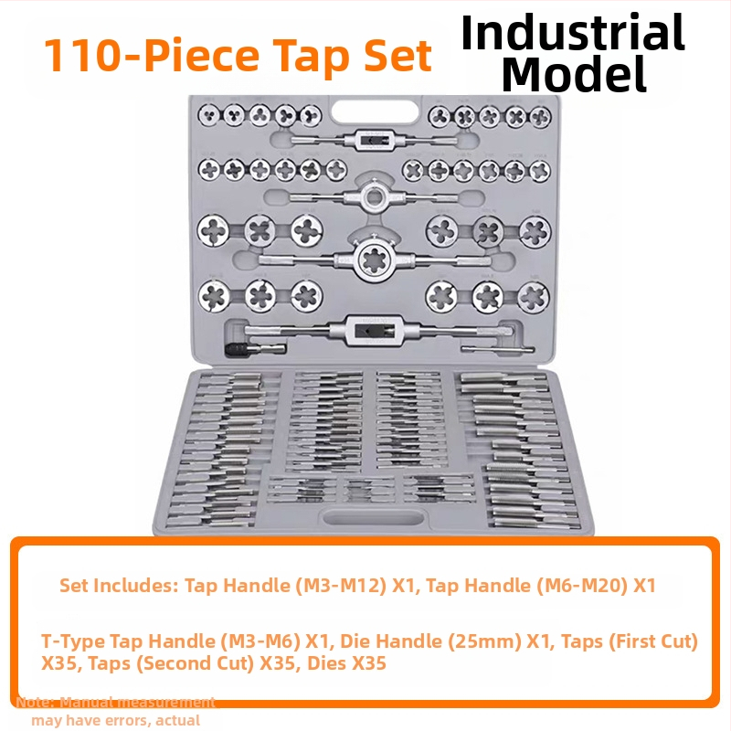 Tap and Die Set – Hand Taps and Dies, 12-Piece, Thread Tapping Tools