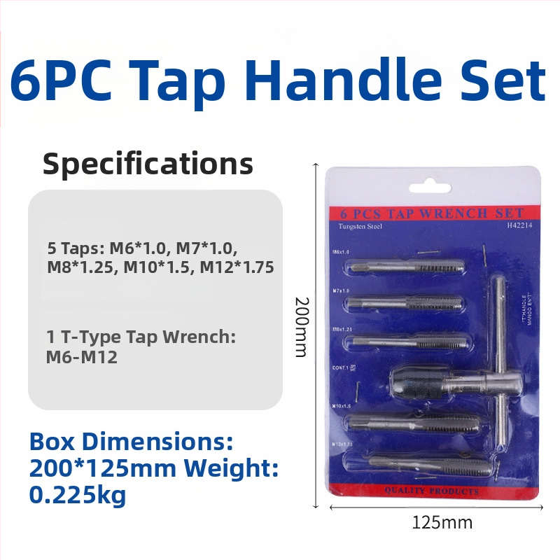 Tap and Die Set – Hand Taps and Dies, 12-Piece, Thread Tapping Tools