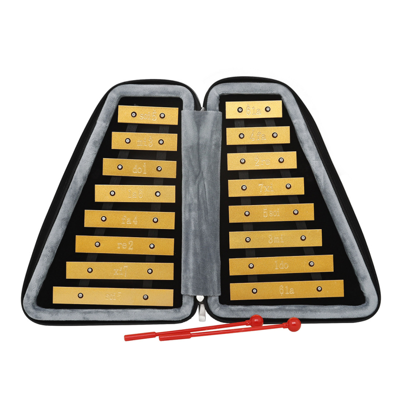 Glockenspiel Orff, 16 note muzicale, model AF-40, ambalaj OPP, instrument educațional pentru copii