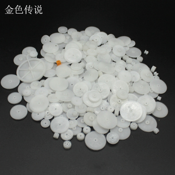 Ποικιλία πλαστικών γραναζιών, 0,5 μονάδα, συσκευασία σε σακούλες, εξαρτήματα DIY μοντέλων, 200 τεμάχια