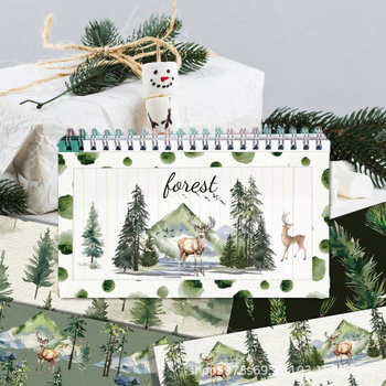 Χαρτόνι φόντου για scrapbooking – Θέμα υδατογραφικό δάσος με ζώα, για κατασκευή καρτών, Μάρκα Yidian, Υλικό: Συνθετικά Υλικά, Στυλ: Σύγχρονος Μινιμαλισμός