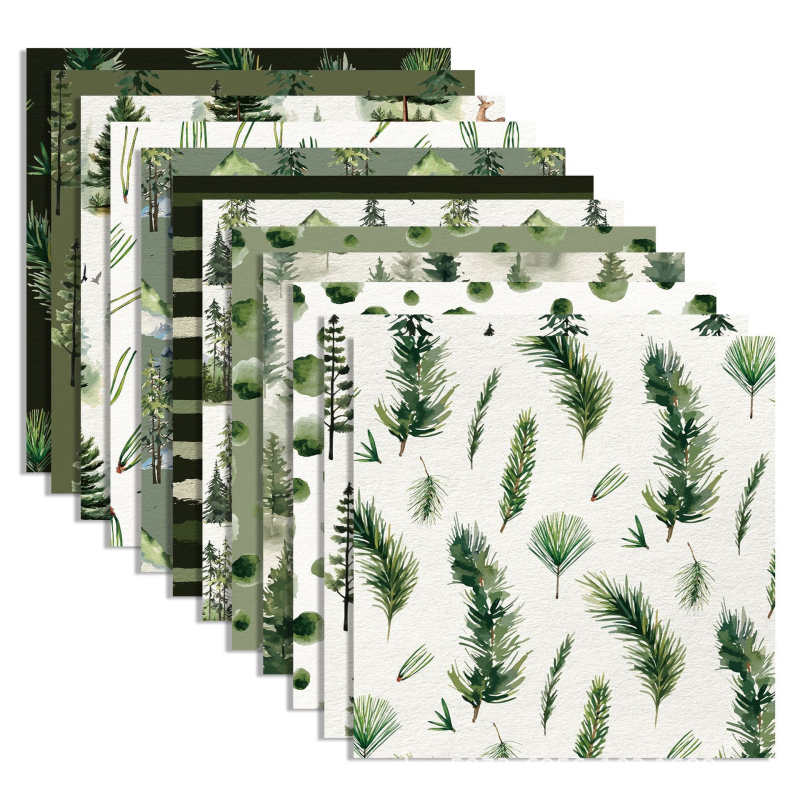 Χαρτόνι φόντου για scrapbooking – Θέμα υδατογραφικό δάσος με ζώα, για κατασκευή καρτών, Μάρκα Yidian, Υλικό: Συνθετικά Υλικά, Στυλ: Σύγχρονος Μινιμαλισμός