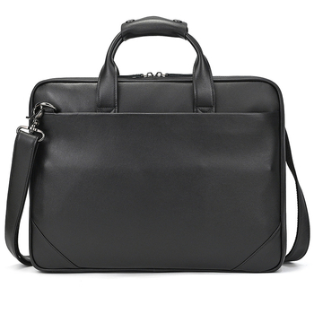 Чанта за лаптоп от естествена кожа, първи слой кравешка кожа, устойчива на износване, полиестерна подплата, есен 2024