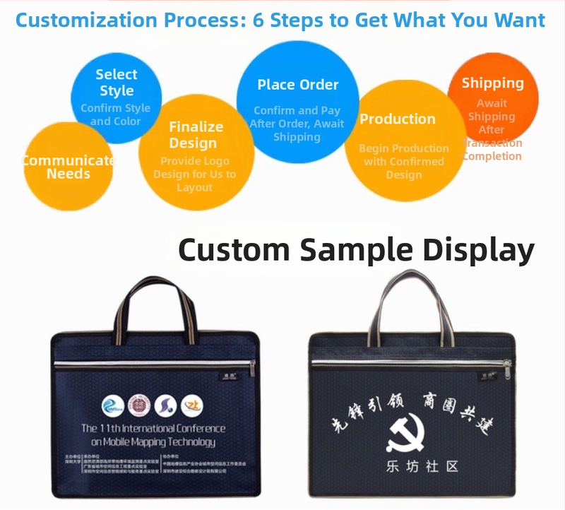 Нейлонов двуслоен офисен калъф за документи – бизнес чанта за командировка