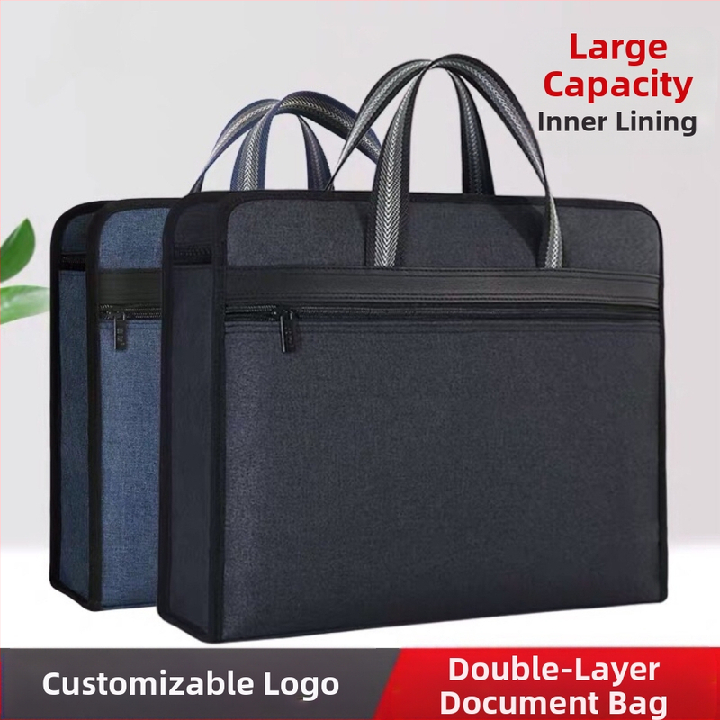 Nailono dviejų sluoksnių biuro dokumentų krepšys – verslo kelionėms