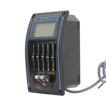 Gitaras pikaps LC-5 ar 5-segmentu LCD tuner un EQ, ABS