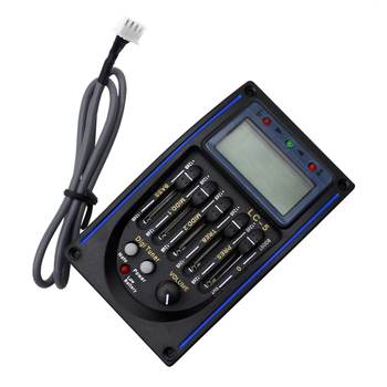 Gitaras pikaps LC-5 ar 5-segmentu LCD tuner un EQ, ABS