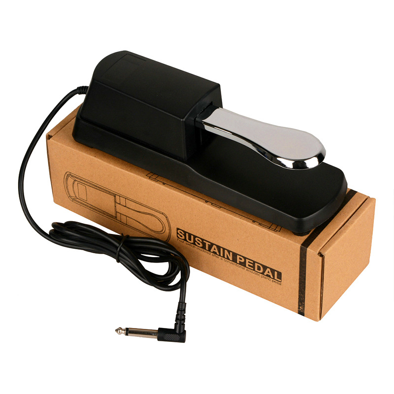 KD-1 Sustain pedál pre elektronickú klávesnicu | Materiál: zliatina ocele + ABS | Model KD-1 | Kompatibilný so elektronickými klávesnicami a MIDI syntezátormi