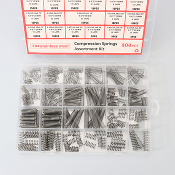 Комплект компресионни пружини от 304 неръждаема стомана, 300 бр.