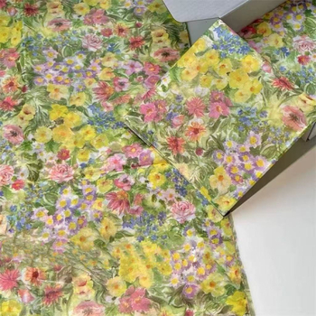 Хартия за маслена живопис – Инст стил Моне градина с флорална сцена, 10 листа, печатна резолюция 690×960, тегло 17 г, прозрачност 5, белина 3