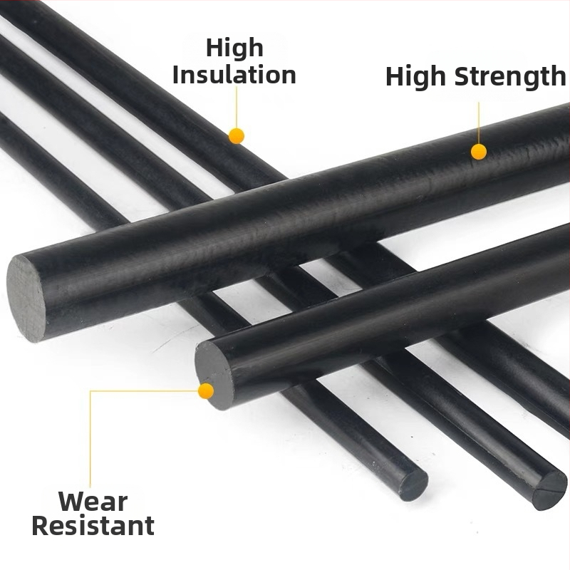 найлонов прът PA66+GF30 подсилен, PA6 влакна, висока якост и износоустойчивост