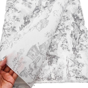 Декоративна опаковъчна хартия с шарки и тънък вътрешен слой за дрехи — Bright printing; Код на продукта: Three-color copy paper; Грамаж: 0.17; Опаковка: Kraft хартия; Обработка и персонализация: Включена