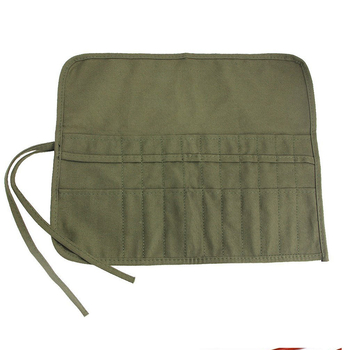 Τσάντα αποθήκευσης πινέλων από καμβά με ρολό, μεγάλη χωρητικότητα, φορητή, για 22 πινέλα, δυνατότητα εκτύπωσης λογότυπου