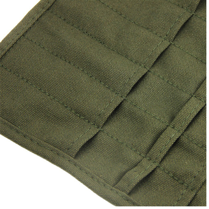 Vászonból készült roll-up ecsettartó táska, nagy kapacitású, hordozható, 22 ecsethez, logónyomás elérhető