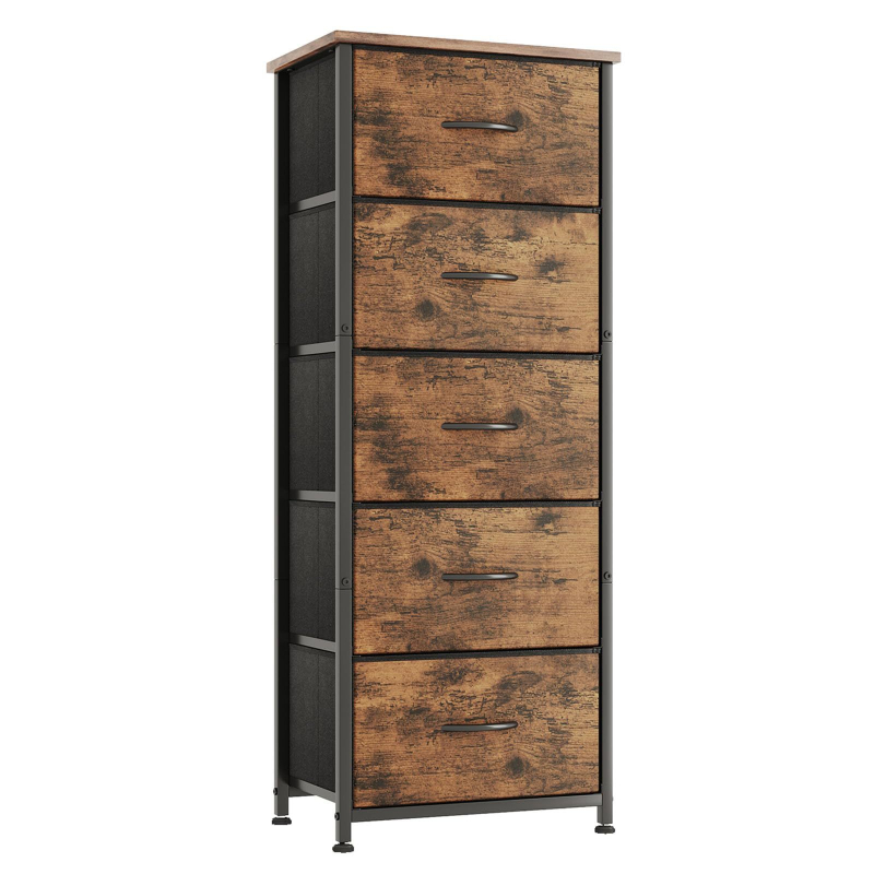 Шкаф за съхранение, пет чекмеджета, от нетъкан плат, WF0026, прост и модерен стил