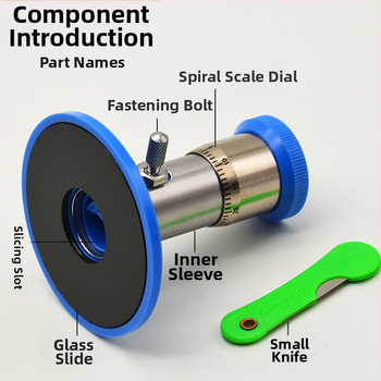 FreeHand κοπτήρας για φέτες φυτών – εργαλείο διδασκαλίας βιολογίας, μεταλλική κατασκευή, μάρκα Concentric, 1 σετ