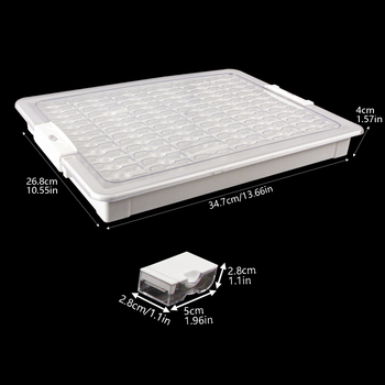 Κουτί αποθήκευσης χαντριών για κοσμήματα – PP πλαστικό, χωρητικότητα 1,148 kg, ιαπωνικού στυλ, φορητό κουτί επίδειξης μανικιούρ