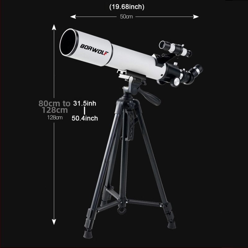 Borwolf 70500 Astronomický ďalekohľad – Vysoké zväčšenie HD na pozorovanie hviezd a Mesiaca