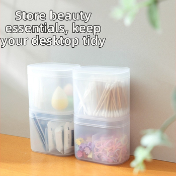 Πλαστικό κουτί αποθήκευσης καλλυντικών σε ιαπωνικό στυλ με καπάκι και διαχωριστικά, μπάνιο, χωρητικότητα 1 L