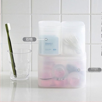 Πλαστικό κουτί αποθήκευσης καλλυντικών σε ιαπωνικό στυλ με καπάκι και διαχωριστικά, μπάνιο, χωρητικότητα 1 L