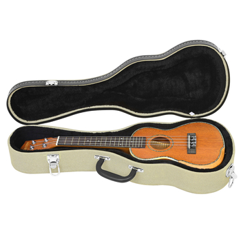 Калъф за укулеле IN-262, кожа и метал, твърд корпус, за музикални инструменти