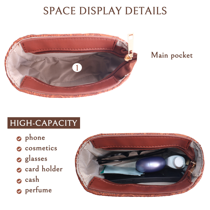 PU pečių rankinė, horizontalaus kvadratinio formato, uždarymo dangtelis, poliesterio įdaila