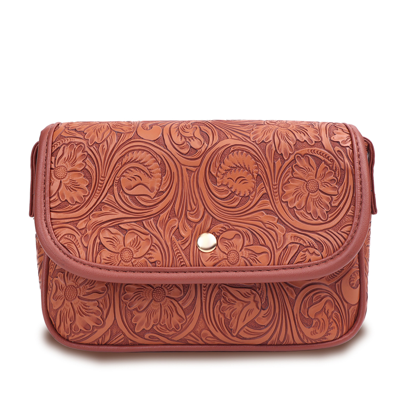 PU pečių rankinė, horizontalaus kvadratinio formato, uždarymo dangtelis, poliesterio įdaila