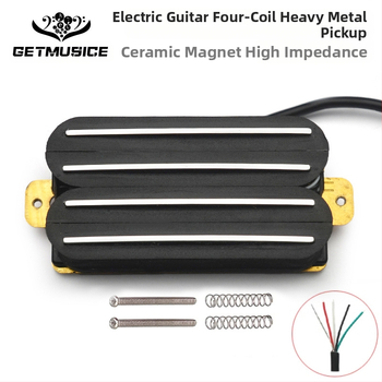 PICKUP pre elektrickú gitaru GETMusic H4S-BK-CR 4C, konštrukcia z kovu/plastu, 160 g, track-style dizajn so štyrmi cievkami