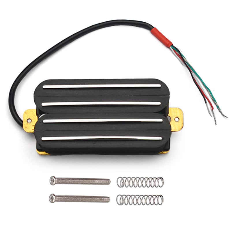 Πικάπ κιθάρας ηλεκτρικής GETMusic H4S-BK-CR 4C, κατασκευή από μέταλλο/πλαστικό, 160 g, track-style σχεδίαση με τέσσερα πηνία