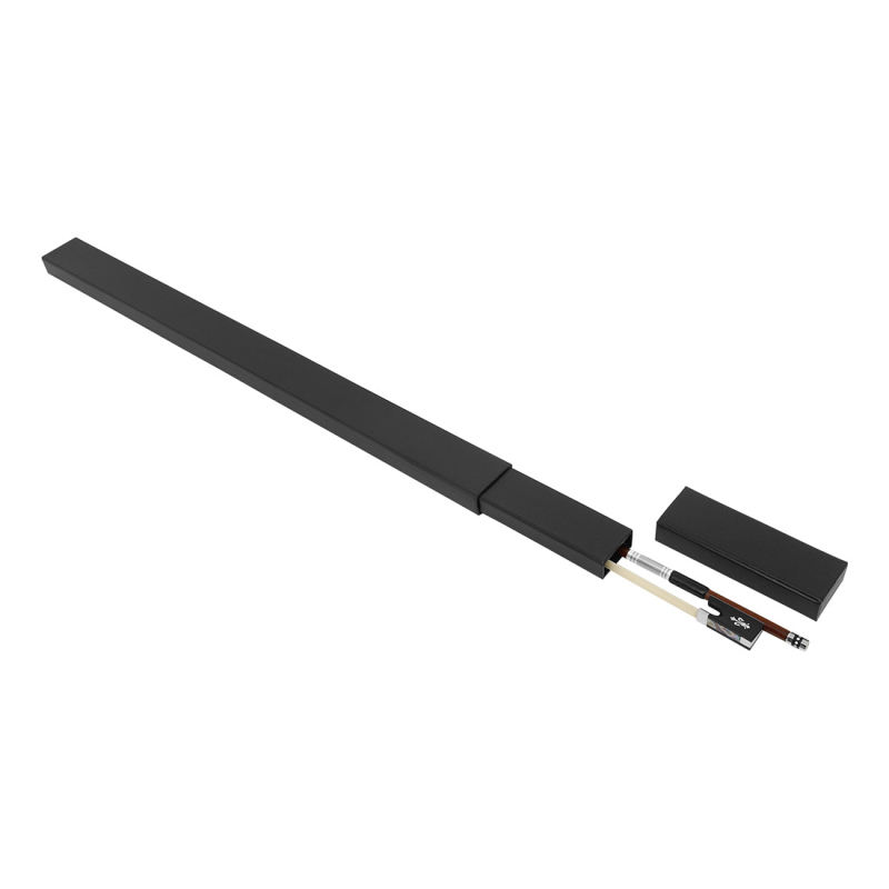 Τόξο βιολιού QA-21, ράβδος από πράσινο σανδαλόξυλο, τρίχες από καθαρό άλογο, σκαλιστό εβόνιο με επένδυση από κοχύλι, περιέλιξη με ασημένια κλωστή