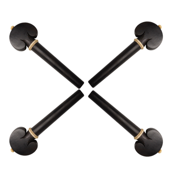 Juodmedžio čellui stygų kaiščiai, modelis CL-60, keturių dalių rinkinys, pakuotė plokštelės tipo