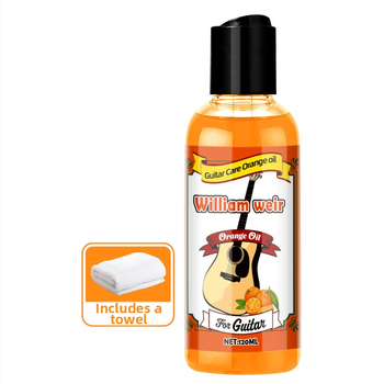 Muzikos instrumentų priežiūros aliejus ir valiklis gitaroms, smuikui, erhu ir fortepijonui – prieš įtrūkimus; grynoji masė 0,15 kg • pakuotė 100 vnt • licencijuota privataus prekinio ženklo etiketė