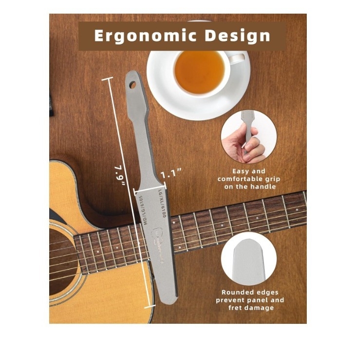 Dvostrani file za koronar fretova, profesionalni visokougljični čelični žični file s kompletom četkica za čišćenje