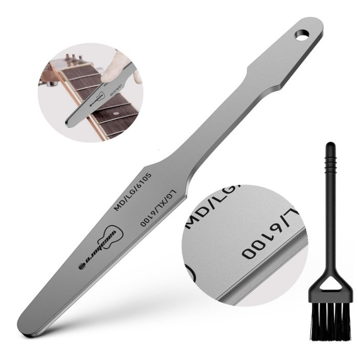 Dvostrani file za koronar fretova, profesionalni visokougljični čelični žični file s kompletom četkica za čišćenje