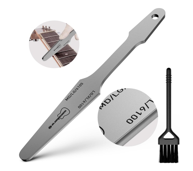 Dvostrani file za koronar fretova, profesionalni visokougljični čelični žični file s kompletom četkica za čišćenje