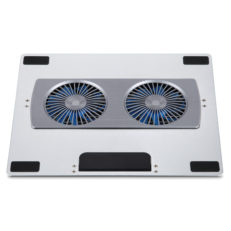 Nešiojamam kompiuteriui aušintuvas MS03A – JM/Smart, dvigubo ventiliatoriaus aušinimas, metalo grotelės + ABS