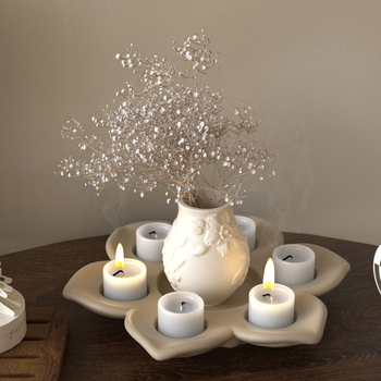 Κηροπήγιο με άνθος λωτού για αρωματοθεραπεία, καλούπι σιλικόνης, DIY, ακανόνιστο σχήμα